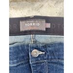 Torrid  Bombshell Skinny Crop Capri Size 24 Blue Jean Distressed EUC Photo 5