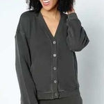 Barefoot Dreams Malibu Cardigan Charcoal Gray 2X Sweatshirt Style Pockets Photo 0