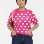 Vince Camuto Women's Long Sleeve Crewneck Valentine's Day Sweater Size Large Photo 1