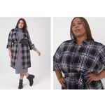 Lane Bryant Long-Sleeve Button-Down Belted Shirt Dress Photo 3