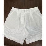 Loft  Petite Bermuda Shorts‎ in Linen Blend White 00P Photo 1