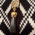 Anne Klein Black White Graphic Sweater Poncho 1/4 Zip 3X Classy Cozy Fall Winter Photo 5