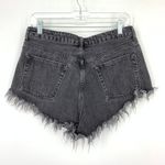 Topshop Moto Kiri Women's Size 10 Distressed Hem Hot Pants Short Gray 5-Pockets Photo 4