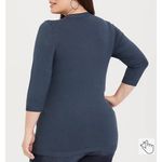 Torrid deep teal choker V neck sweater 5X Photo 2