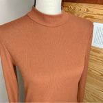 Altar'd State Altar’d State Burnt Orange Ribbed Mock Neck Long Sleeve Midi Dress Medium Photo 3