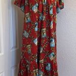 Hilo Hattie vintage cruise print Hawaiian dress Red Size 2X Photo 0