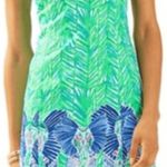 Lilly Pulitzer Lilly‎ Pulitzer Tandie Shift Dress Costa Toucan Green Elephants 10 NWOT Coastal Photo 0