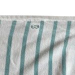 Escada Sport Teal White Stripe Sweater Stretch Cropped Sleeves Cotton Medium Blue Photo 7