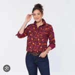Duluth Trading Co Women’s Free Swingin’ Fox Flannel Button Photo 1