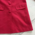Talbots  Button Up Jacket Cotton Bright Pink 3/4 Sleeved Size 8 Preppy Top Coat Photo 5