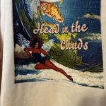 Boys Lie  Head In The Clouds Velour Velvet Jogger Sweatpants in Light Peach Pink Photo 2