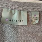 Athleta Athlete Sweatshirt Gray Long Sleeve Terry Lined Curved High Low Hem Top Size M Photo 6
