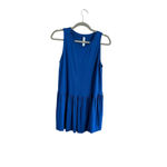 Zenana Outfitters Women's Premium Blue Sleeveless Peplum Tunic Top M Photo 1