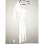 Mango White One Shoulder Wide Leg Cropped Jumpsuit XS NWT Photo 3