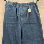 None Blue Elastic Waist Pull-On Stretch Straight Leg Denim Jeans Pants 4XL Photo 1