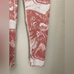 Beach Riot  Sport Orange White Marble High Rise Leggings, Size Medium Photo 3