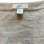 J.Jill Textured Silk Cotton Tie Front Jacket Cardigan Beige Womens Size Large Photo 2