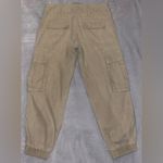 Alice + Olivia  Women’s Khaki Linen Blend Cargo Joggers Mid Rise Tapered RN 10767 Photo 1