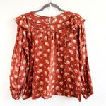 Madewell  Blouse Ladder-Trim Ruffle Top in Homestead Bouquet Sz S GUC Photo 11