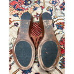 Frye Braided Leather Thong Sandals Brown Studded Footbed Boho Western Women’s Photo 3