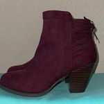 Yolinda Lace Up Bootie Bordeaux Purple Size 9 Photo 0