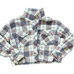 Thread & Supply Multicolor Plaid Teddy Jacket Blue Size L Photo 0