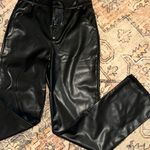 Pretty Little Thing black straight leg leather trouser Photo 5