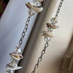 Women’s Beachy natural sea shell statement long necklace Silver Photo 9