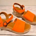 Espadrille Sandals, Size 9 1/2 Orange Photo 2