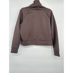 Juicy Couture  Sport Jacquard Textured Crop Pullover M Plum Purple Funnel Neck Photo 3