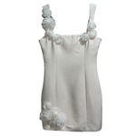 Elliatt  Trompe Floral Appliqué Mini Dress In Ivory Photo 3