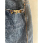 Tommy Hilfiger Women's Denim Mini Skirt Raw Hem Size 6 Blue EUC 0202 Photo 3