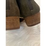 Rowen Green Suede Leather Peep Toe Cut Out Bootie Dress Shoe 8 Photo 3