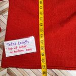 Ann Taylor  Lambswool Sweater Red/Orange Floral Mock Neck Knit Top Women M Cozy Photo 7