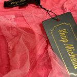 Michella vintage 1990s Barbiecore off the shoulder tulle pink/black bow dress M Pink Size M Photo 13