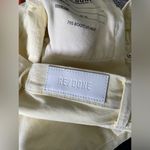 RE/DONE NWT - 70’s Bootcut Jeans | Soft Yellow/Cream Color | Sz 25 Tall | Rare Photo 6