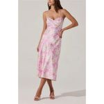 ASTR 💕💕 Lace Trim Satin Slipdress ~ Pink Floral Large NWT Photo 5