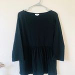 J.Jill  small oversized black loose peblem tunic top 3/4 sleeve   17” pit to pit  27” length  19” sleeves Photo 0