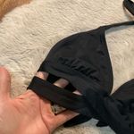 Kona Sol ‎ Bikini Top Women's Size Medium Black Triangle Side Cut Out Top Only Photo 1