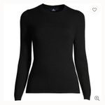 Lands' End LANDS’ END Classic CASHMERE Black Women's crew neck sweater Size XS Extra Small Photo 12