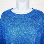 Old Navy  Rib Knit Trim Marled Sweater Crew Neck Royal Blue S Photo 1