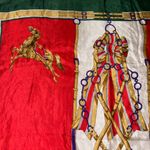 Vintage Equestrian Horse 100% Silk Scarf 34"Lx33"W Photo 1