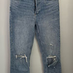 Aritzia  Denim Forum 26 Arlo High Rise Straight Jeans Distressed Organic Cotton Photo 0