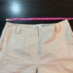 Talbots  Petites Irish Linen Beige Wide Leg Cropped‎ Pants Size 12 Career Office Photo 3