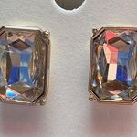 EXPRESS Gold-Tone Stud Earrings with Crystal Accents Photo 0