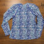 Beach House Swim Quarter Zip Women's UPF Sun Protect Top Blue Size M Photo 1