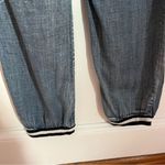 Shop the Trends Spaghetti Strap Denim Chambray Jumpsuit With Ribbed Waistband Blue Size M Photo 6