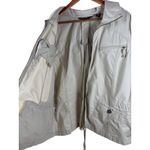 Eddie Bauer  Beige Hooded‎ Lightweight Utility Jacket Womens XXL Drawstring Coat Photo 7