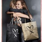 Victoria's Secret 2017 Fashion Show Glitter Tote Bag Black Silver Logo Shanghai Photo 1