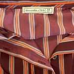 Abercrombie & Fitch Burgundy Striped Button-Up Shirt Women’s Size Medium VGUC Photo 4